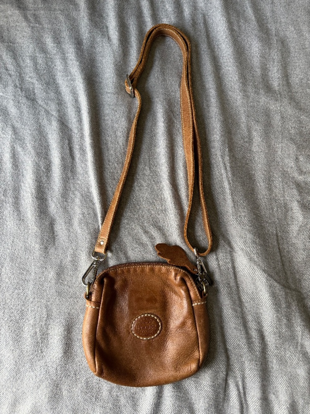 RARE Discontinued Roots Leather Crossbody - Made in Canada